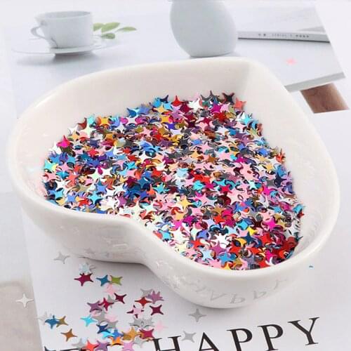 Ultrathin 4mm Cross Star Sequins Nail Glitter Paillettes Laser Silver Eo-Friendly PET Sequin Nails art Manicure Material 10g