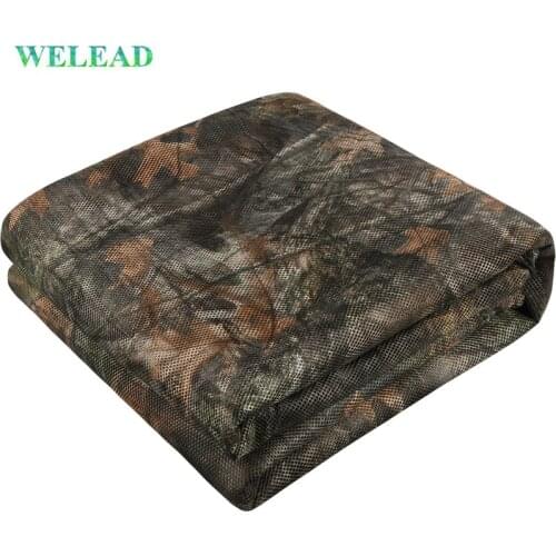 WELEAD Bionic Leaf Tree Camo Mesh Fabirc Woodland Jungle Hunting 300D Camouflage Netting for Duck Shooting Outdoor Decoration