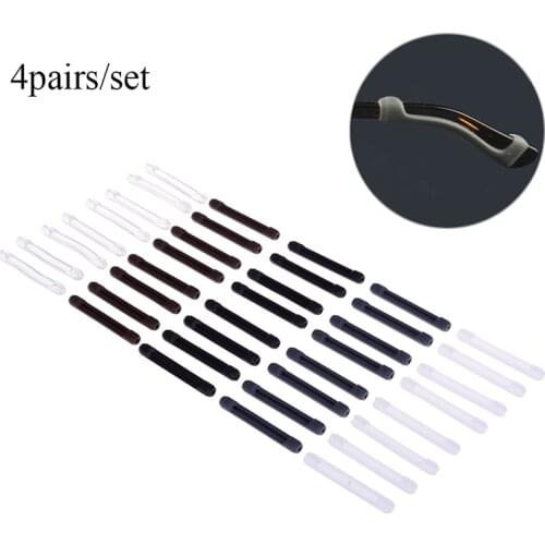 1/4 pairs High quality eyewear transparent Anti Slip silicone ear hook temple tip holder eye glasses accessories soft