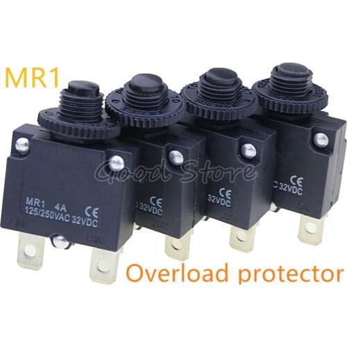 1PCS thermal switch circuit breaker MR1 3A,4A,5A,6A ,7A,8A,10A,15A,16A,18A,20A,25A ,30A overload switch overload protector