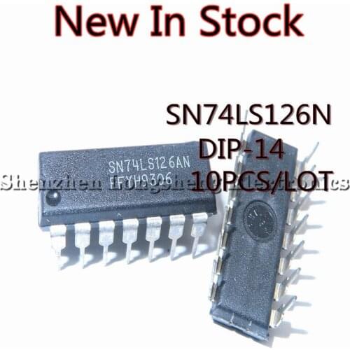 10PCS/LOT NEW 74LS126 SN74LS126N DIP-14 Buffer Chip