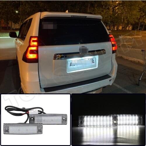 2Pcs For Toyota Land Cruiser Prado TRJ150/GRJ15#/GDJ15# Lexus GX470 Canbus LED License Number Plate Light Lamp OEM#:81270-B2020