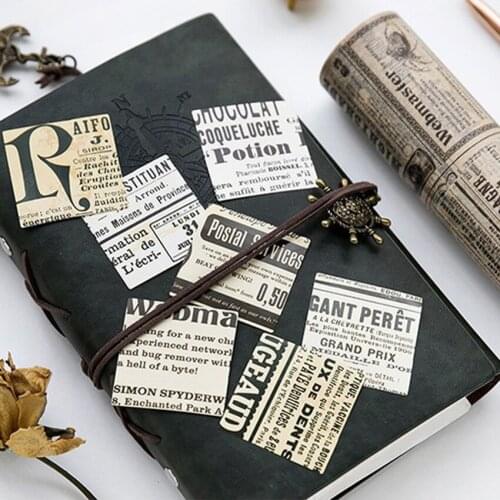 20packs/lot Retro Nostalgic Newspaper Paperr Sealing Sticker Diary Adhesive Decorative DIY Stickers Wholesale