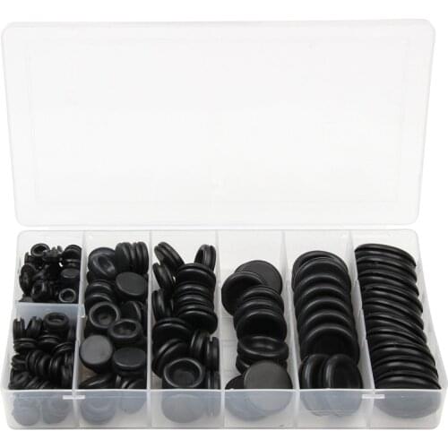 200Pcs Rubber Wire Guard Ring Boxed Single Side Guard Coil Combination Suitable For Wire, Plug, Car, Pipe Repair