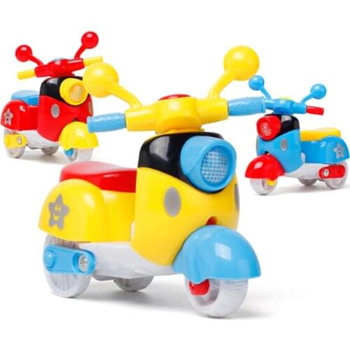 2019 Toy Kids baby Cute Plastic Mini Motorcycle Toy Pull Back Diecast Motorcycle Early Model Educational Toys For Children