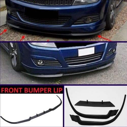 For Opel Astra H CUPRA R Front Bumper Lip Universal 3pcs Diffuser Black Bumper Lip Spoiler Body Kit Tuning Protector Quality