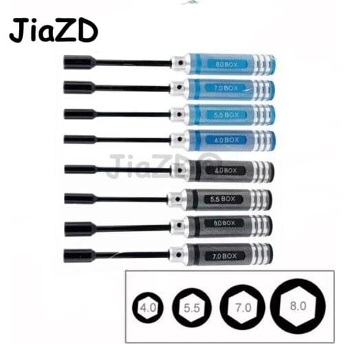 4Pcs RC Metal Hex NUT key Socket Screw Driver Wrench 4.0mm 5.5mm 7.0mm 8.0mm 80213 Tool Kit Buggy Truck Truggy RC Car