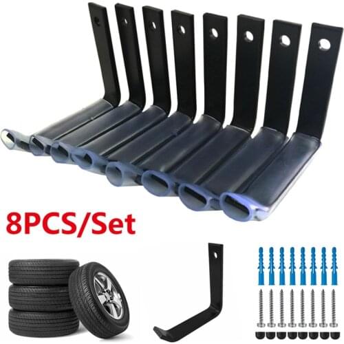 8Pcs Motor Car Wall Parking Clamp Rack Tyre Holder Mountain Road Bicycle MTB Bike Storage Rack Cycling Tire Support Stand Mount
