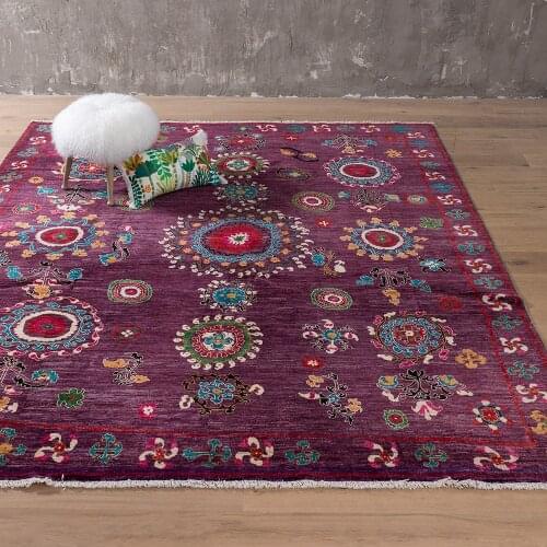 Afghanistan Collection Luxurious Modern Continuous System A Living Room Wool Manual Tie Carpet Villa Carpetgc193kilyg40