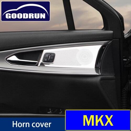 Car horn audio audio frame For Lincoln MKX interior door decoration speakers loudspeaker trim panel protective cover