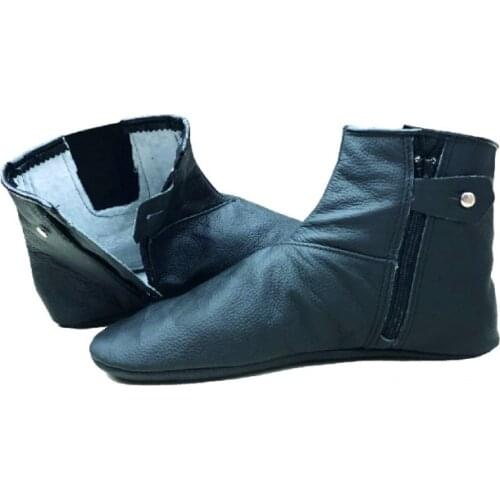 Depotalha %100 Dana Derisi Tek Lastikli Fermuarlı Yumuşak Erkek Kadın Mest Ayakları Soğuktan Korur Müslüman Abdest Masah