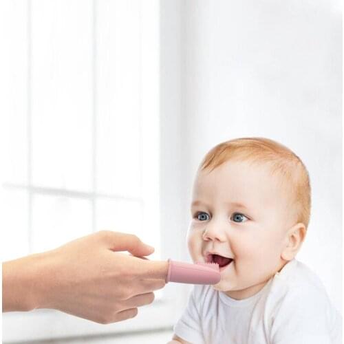 60PCS/30box Baby Finger Toothbrush Silicon Toothbrush+Box Children Teeth Clear Soft Silicone Infant Tooth Brush Rubber