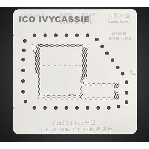 For OPPO Find X3 Pro Middle Layer Board BGA Stencil Mid Frame Reballing Solder Tin Plant Net Steel Mesh Welding Amaoe Heating