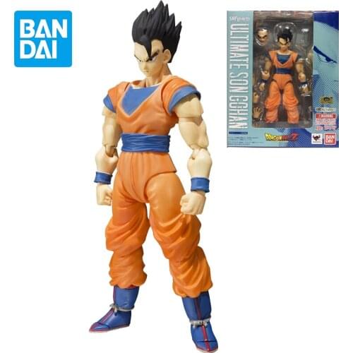 Bandai SHF Dragon Ball 15cm Ultimate Son Gohan Anime Model Action Figure Adult Doll Decoration Toy Childrens Birthday Gift