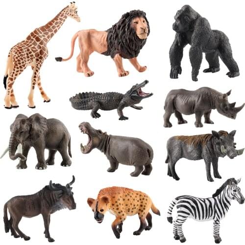 11 Pcs Wild Animal Figure Transformation Toys Realistic Horses Animal Figures Christmas Birthday Gift with A Storage Box
