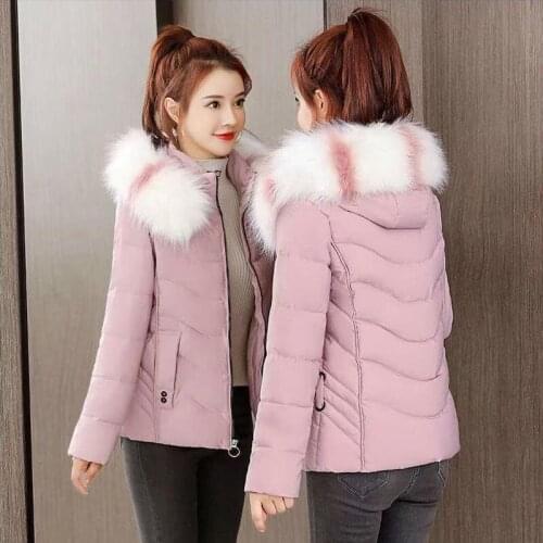 2021 Winter Jacket women Plus Size Womens Parkas Thicken Outerwear hooded Coats Short Female Slim Cotton padded basic tops
