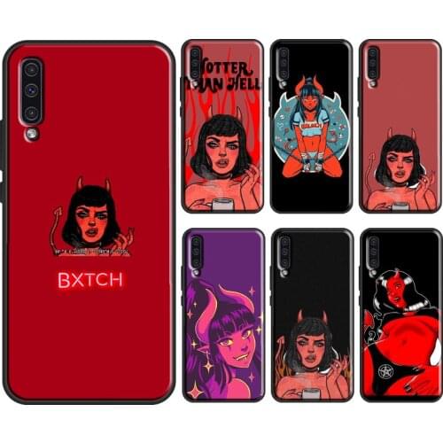 Cute Sexy Girl Devil For Samsung Galaxy A51 A71 A31 A41 A10 A30 A50 A70 A52 M31 A20e A21S A12 M31S Phone Cover