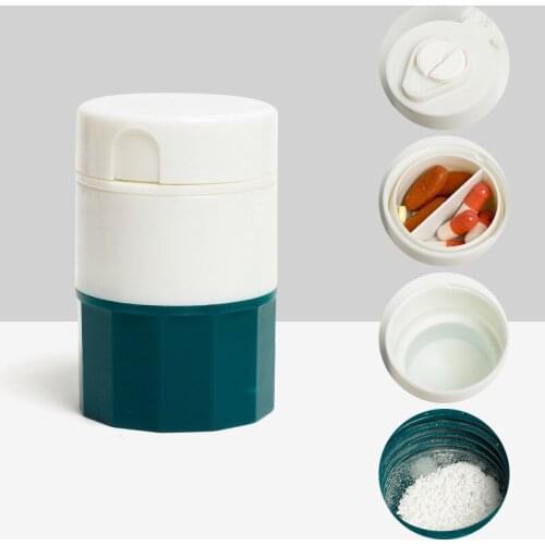 Multifunctional Household Medicine Cutting Device Manual Pulverizing And Further Grinding Of Pill Splitter Box Mini Storage