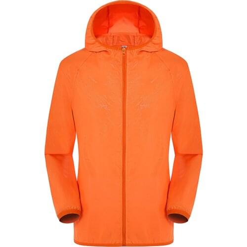 Mens Women Casual Jackets Windproof Ultra-Light Rainproof Windbreaker Top Outdoor Long-sleeved Hooded Sun Protection Clothing