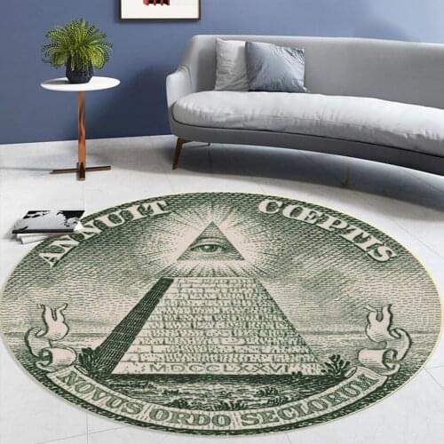Floor Room Carpet Ancient Egypt 3D Printed Live Mat Nordic Ethnic Retro Rug Bedroom Bedside Round Carpet For Living Room Decor