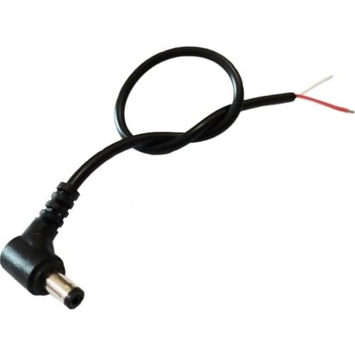 Right Angle DC 5.5x2.5mm Male Power Plug Connector CCTV Cord Cable About 30CM/1FT/Free DHL Shipping/500PCS