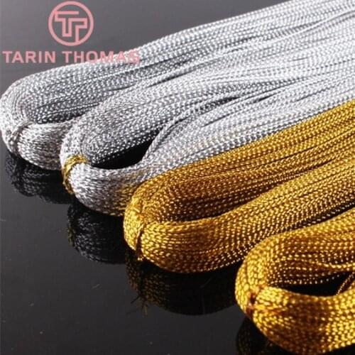 90 Meters Thickness 1MM Gold and Silver Thread Rope Diy Jewelry Accessories