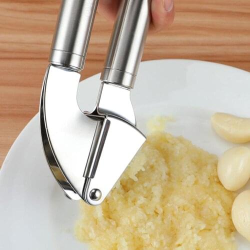 Stainless Steel Garlic Press Crusher Kitchen Cooking Vegetables Ginger Squeezer Masher Handheld Ginger Mincer Tools