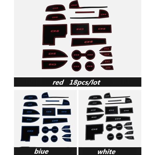 For Mazda CX-5 CX 5 CX5 2017 2018 New Gate Slot Pad Non-slip Cup Mats Anti Slip Door Groove Mat Interior Car Styling Accessories