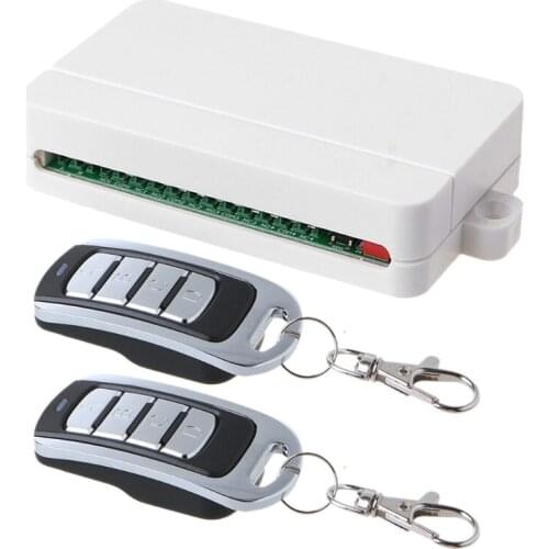 AC 85V-250V 4CH WiFi Remote Switch Garage Door Curtain Wireless Doorbell Relay Receiver Module and 1/2 Pcs 433MHz RF Remote E56B