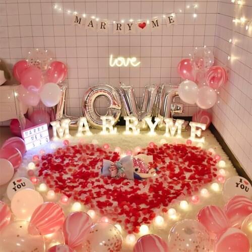 Proposal props romantic surprise scene layout creative supplies show artifact interior room decorative lights