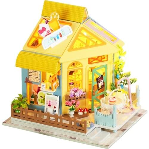 Chrimas Gifts New Diy Wooden Doll House Model Building Kits Handmade 3D Miniature Dollhouse House For Dolls Toy Gits K-062