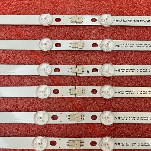 12pcs LED backlight for LG 42LM340T 42LM3700 42LS3400 42LM3400 6916L-0882A 0913A 6916L-1028A 1029A FINLUX 42FLHK905D 1049A 1050A