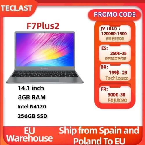 Teclast F7 Plus 2 Laptop 14.1 Inch Notebook Windows 10 1920 x 1080 Intel Gemini Lake N4120 Keyboard Notebook