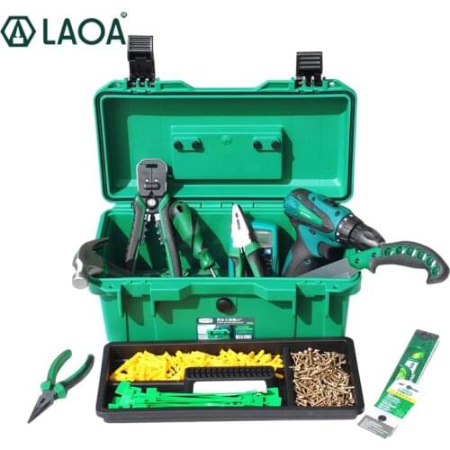 LAOA Waterproof Tool Kit 15"/17"/19" Tool box Two Layers Seal box Shockproof Case Plastic Toolbox Portable Suitcase for Tools