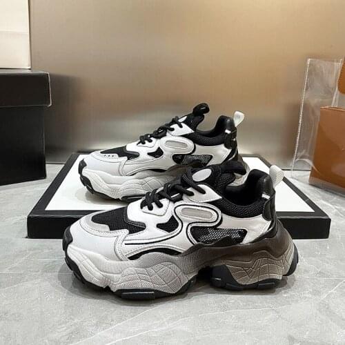 New 2021 Women Casual Sneakers Ladies Platform Shoes Girls Real Leather Sport Sneakers Female Brand Chunky Sneakers Trainers