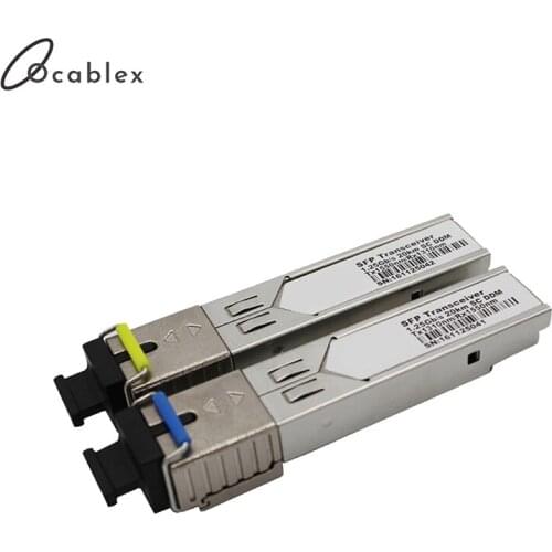 1.25Gb/s Gigabit 20km SFP Module Mini BIDI Fiber Optic Transceiver Single Fiber SM 1310nm/1550nm SC 20km