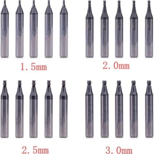 1.5 2 2.5 3 mm Tungsten Carbide Steel End Milling Cutters For Vertical Key Machines ,Drill bit Locksmith Tools