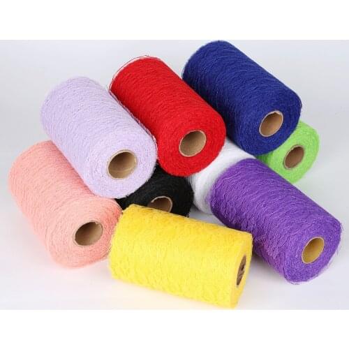 15cm Embroidered Lace Tulle Roll Spool Lace Ribbon Trim Fabric Skirt Sash Bow Wedding Decorations 22m/lot