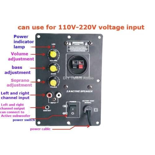 2.0 STEREO BOOKSHELF SPEAKERS power amplifier board computer multimedia switch power supply integrated power amplifier 110V-220V