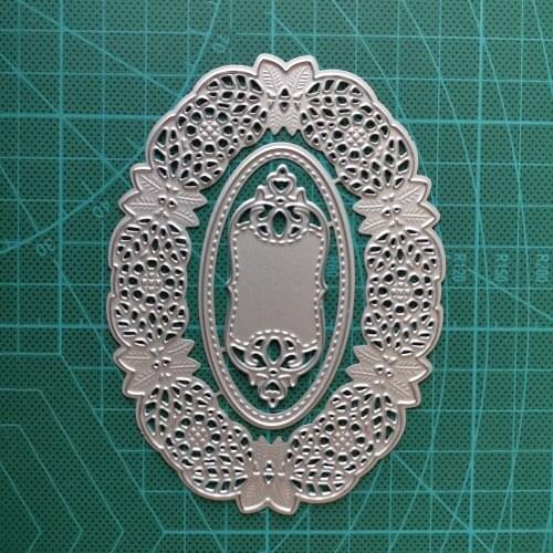 3pcs/set Oval Circle Irregular Frame Dies Cutting Decorative Scrapbooking Steel Craft Die Cut Create Stamp Embossing Paper Card