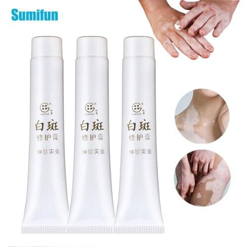 3Pcs Vitiligo Treatment Ointment White Spots Leukoplakia Disease Repair Cream Melanin Promoting Medical Plaster Health Care