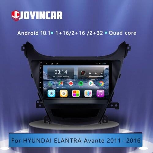 JOYINCAR Android 9.1 Car Multimedia Player For Hyundai Elantra 2011-2016 AutoRadio Audio Video Stereo FM Wifi BT 2 Din no DVD