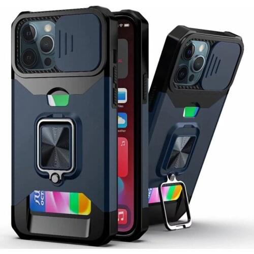 Funda Case for Google Pixel 6 Pro Pixel 5A Card Armor Coque Magnetic Metal Ring Stand Shock proof Protection Phone Case Cover