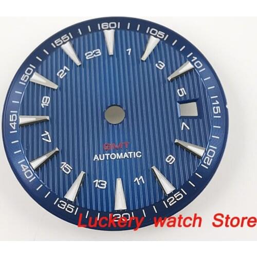 31mm blue Dial Luminous mark fit Miyota 82 series，ETA 2824 2836,Mingzhu DG2813/3804 movement-BP69