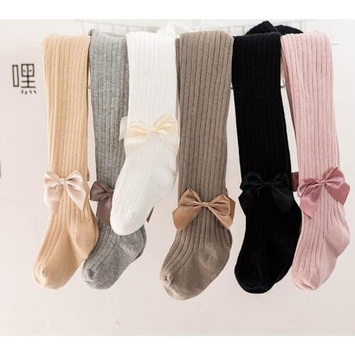Childrens tights Cotton Princess Girl Render Pantyhose Baby Lovely Bowknot Panty hose Thin new little Girl Tights