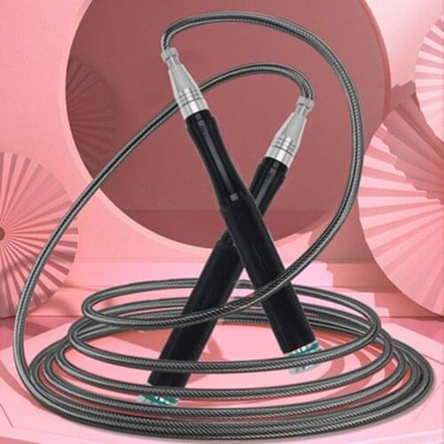 Adult fitness bearing skipping rope aluminum alloy metal professional skipping wire rope skipping rope weighted