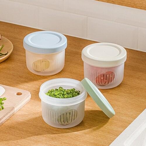 1PC Double-Layer Plastic Drain Basket Fresh-Keeping Box Refrigerator Fruit Vegetable Drain Crisper Kitchen Storage Box With Lid