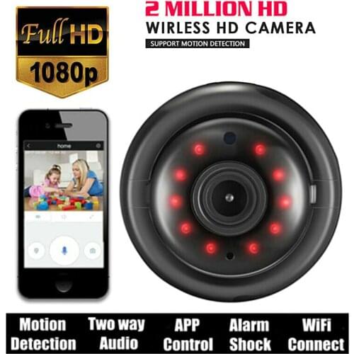 Mini Wifi 1080P HD IP Camera Wireless CCTV Infrared Night Vision Motion Detection 2-Way Audio Motion Tracker Home Security
