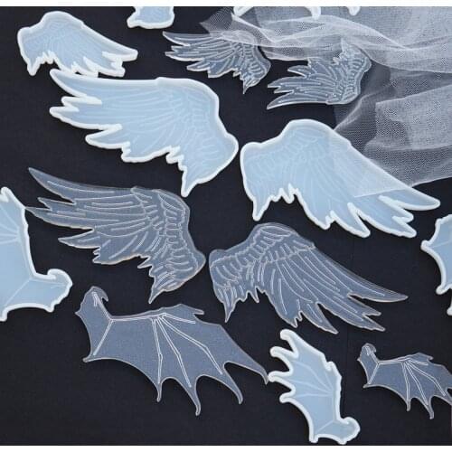 DIY Wing Mold Crystal Epoxy Silicone Angel Devil Wing Mold Epoxy Mirror Resin Mold For Jewelry Making