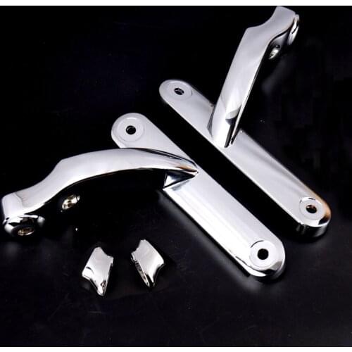 Chrome Auxiliary Lighting Brackets Kit For Harley Touring Street Glide Road King FLHX FLHR 1996-2016 2017 2018 Models